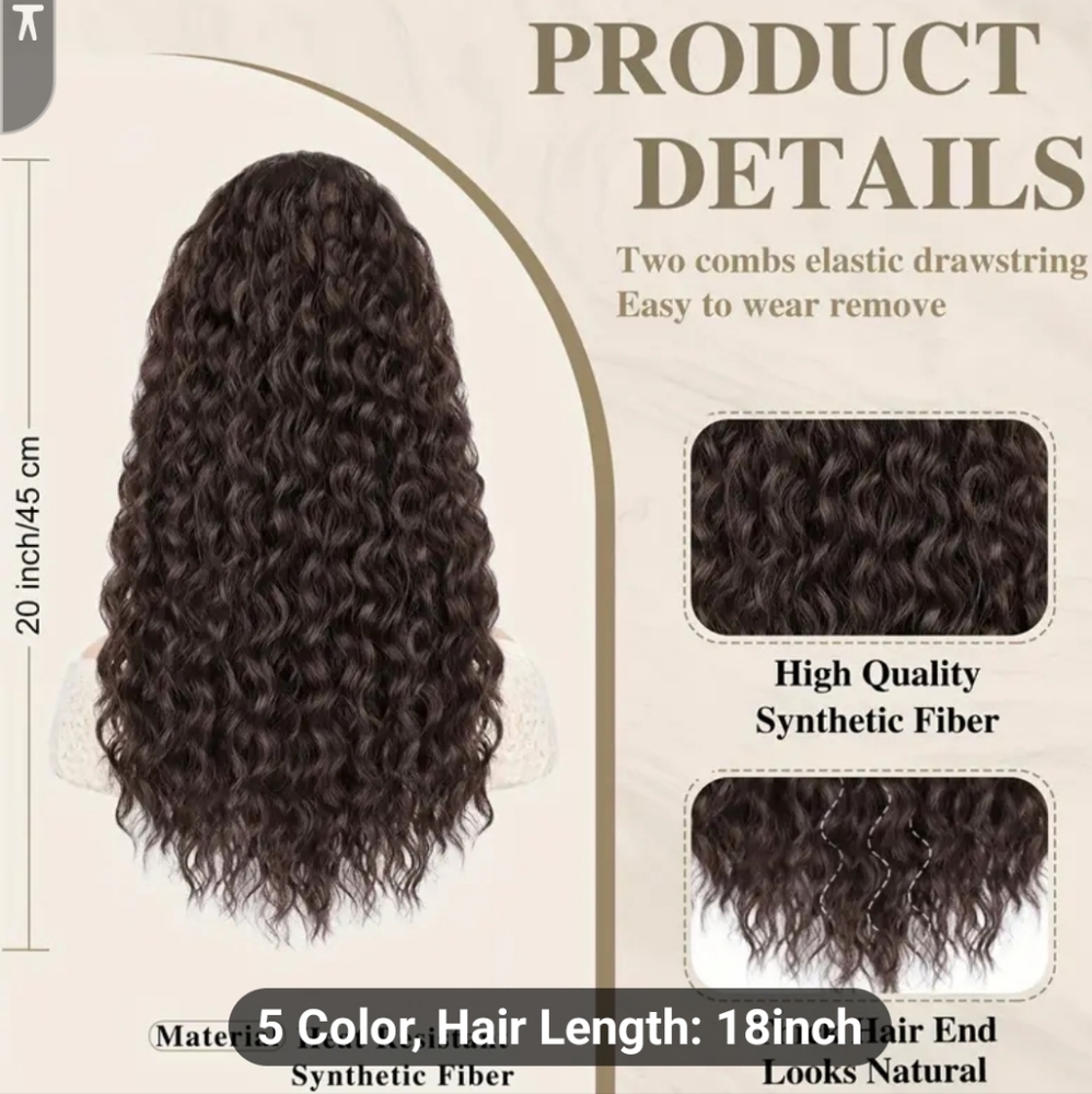 Drawstring long extension ponytail - Picture 3 of 3